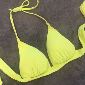 Victoria’s Secret neon green push-up bikini top